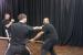 Working the knives in front of Sifu Terry